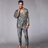 Printed Satin Silk Mens Pajamas High Quality