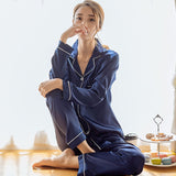 Womens Silk Satin Pajamas